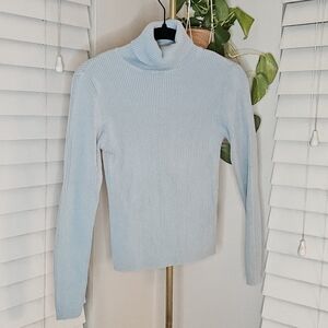 GAP Blue Knit Turtle Neck Sweater